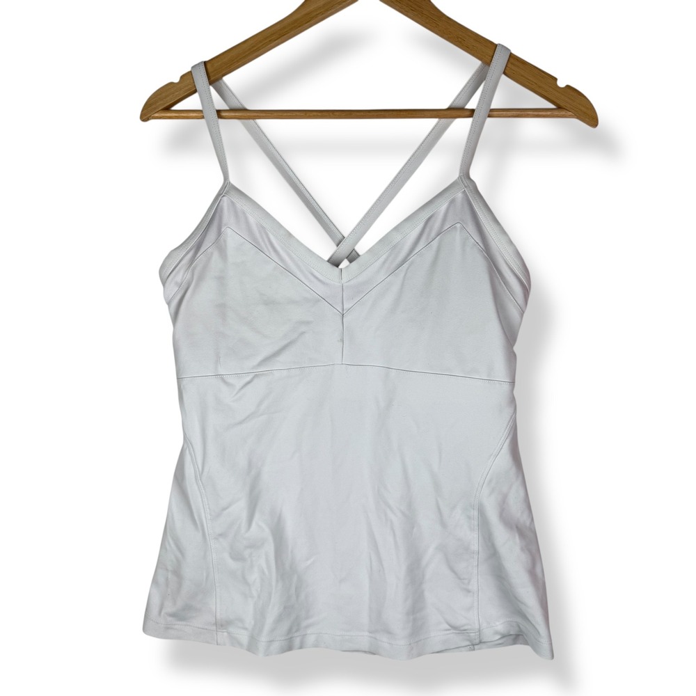 ALO Yoga White Crisscross Strappy Tank